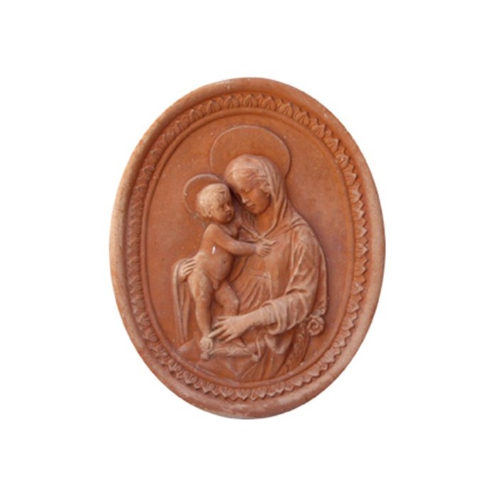 Oval Madonna in Terracotta